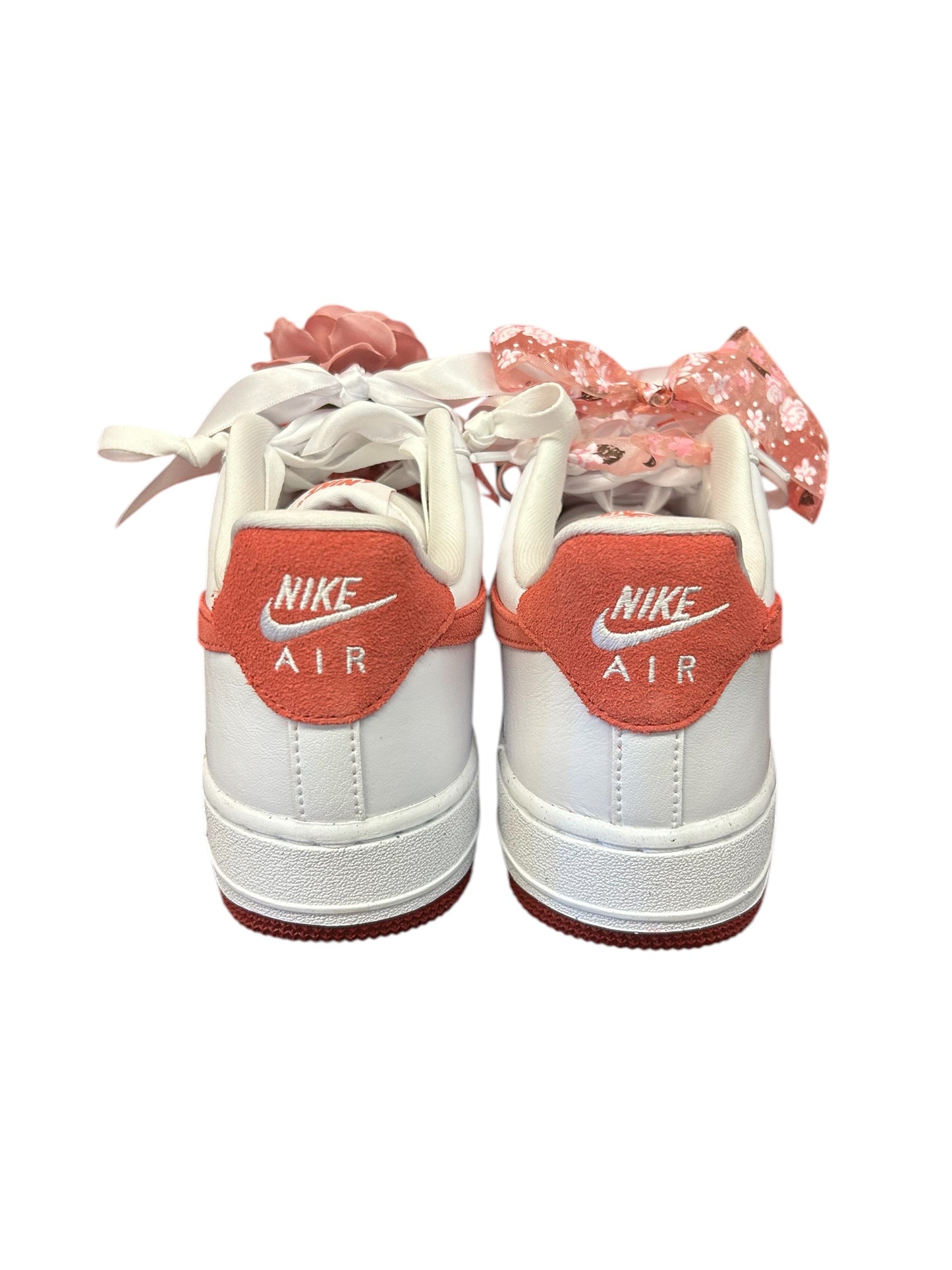 Custom White/Pink w Ribbon/Charms Nike Air Shoes
