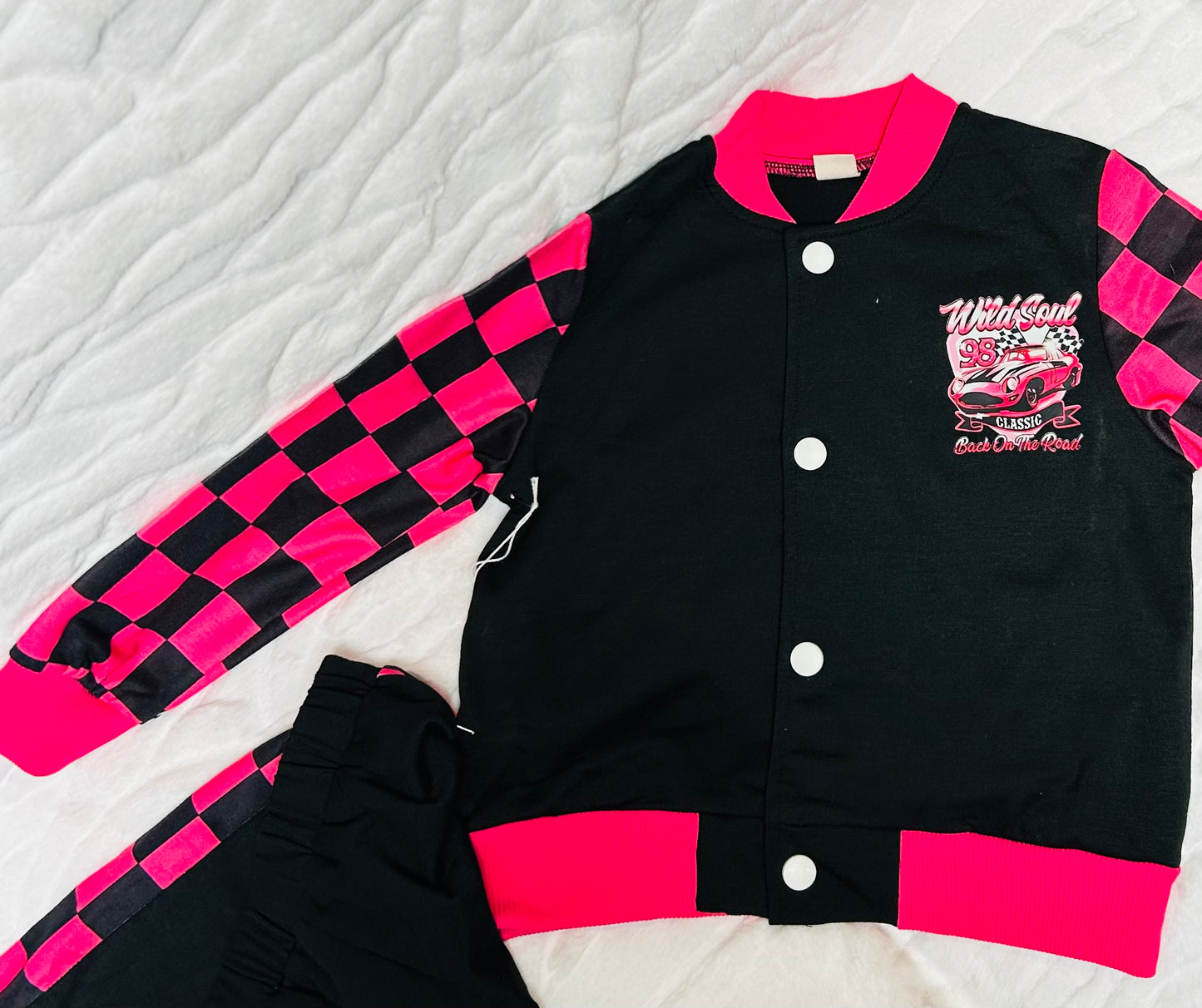 Toddler Checkered Print Classic Outfit Set