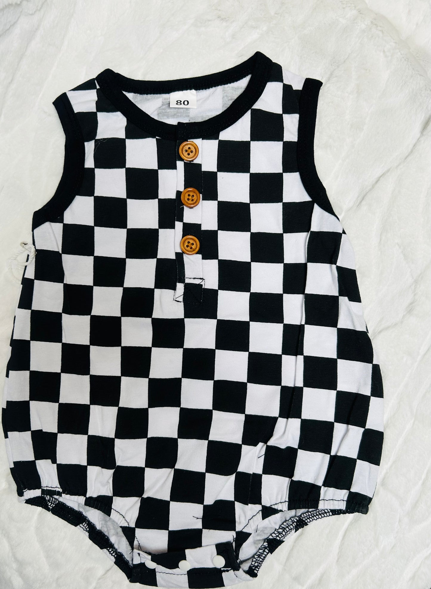 Baby Checkered Romper Onesie