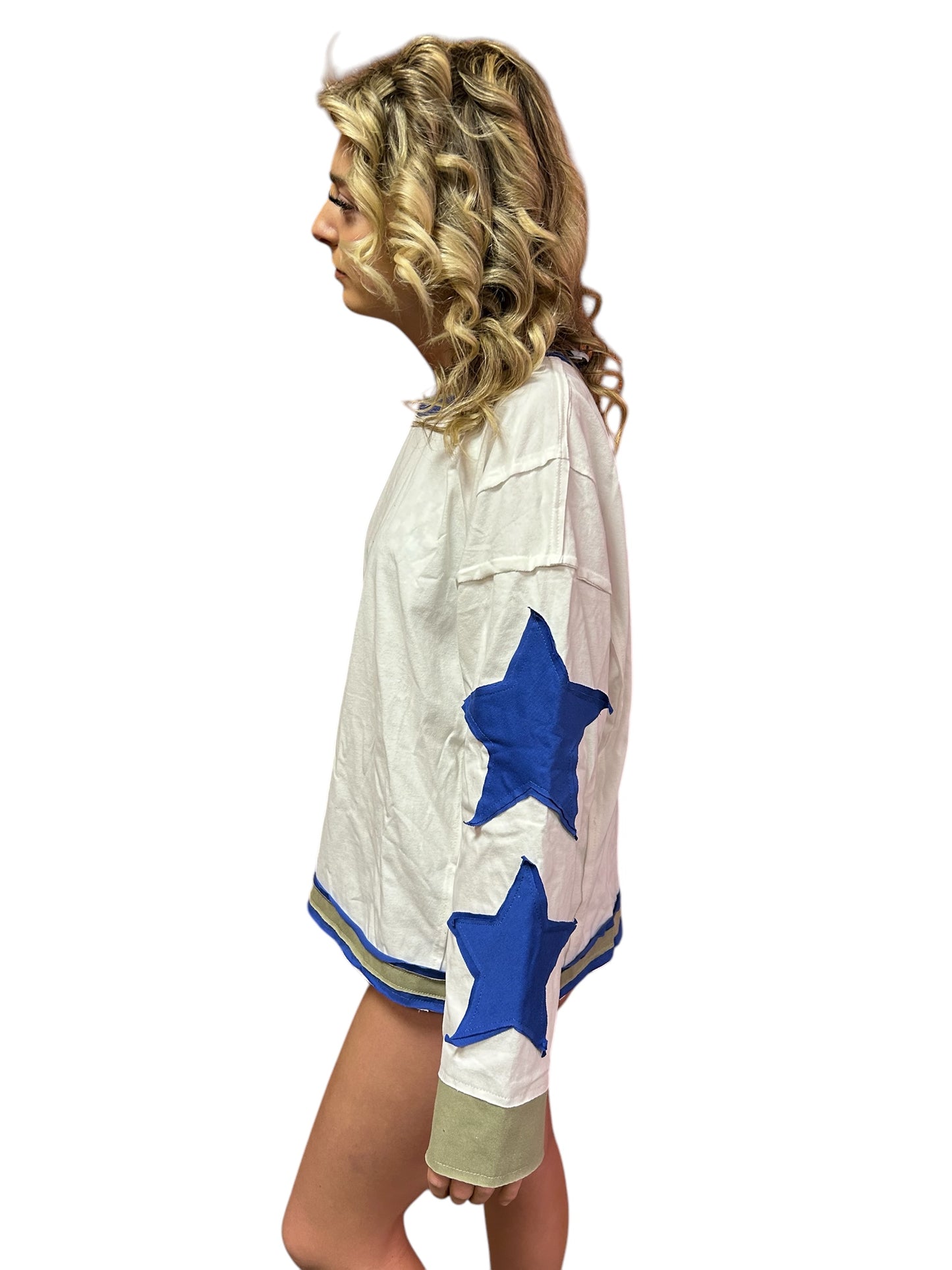 Long Sleeve Shirt w Star Patches