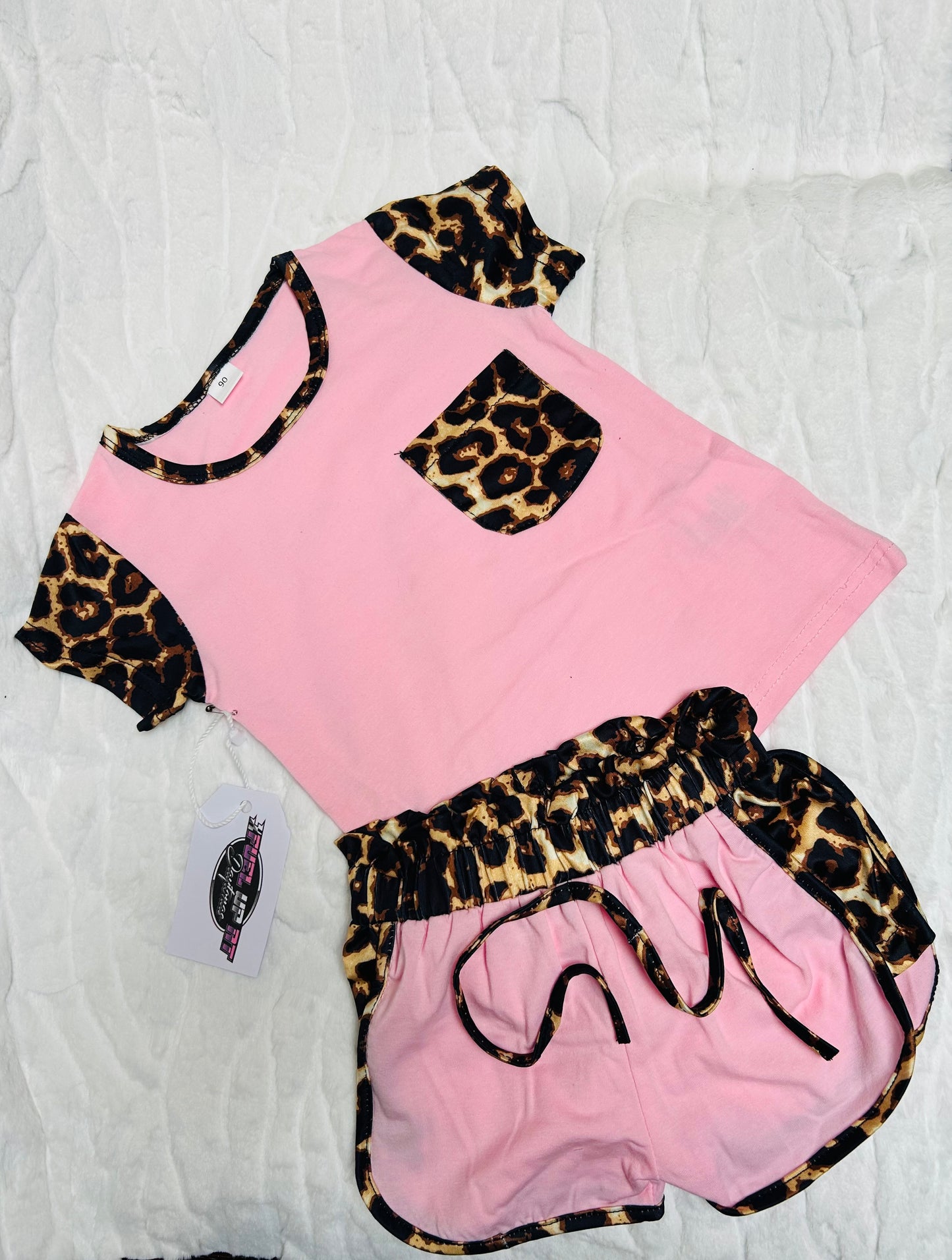 Toddler Pink Leopard Outfit Set