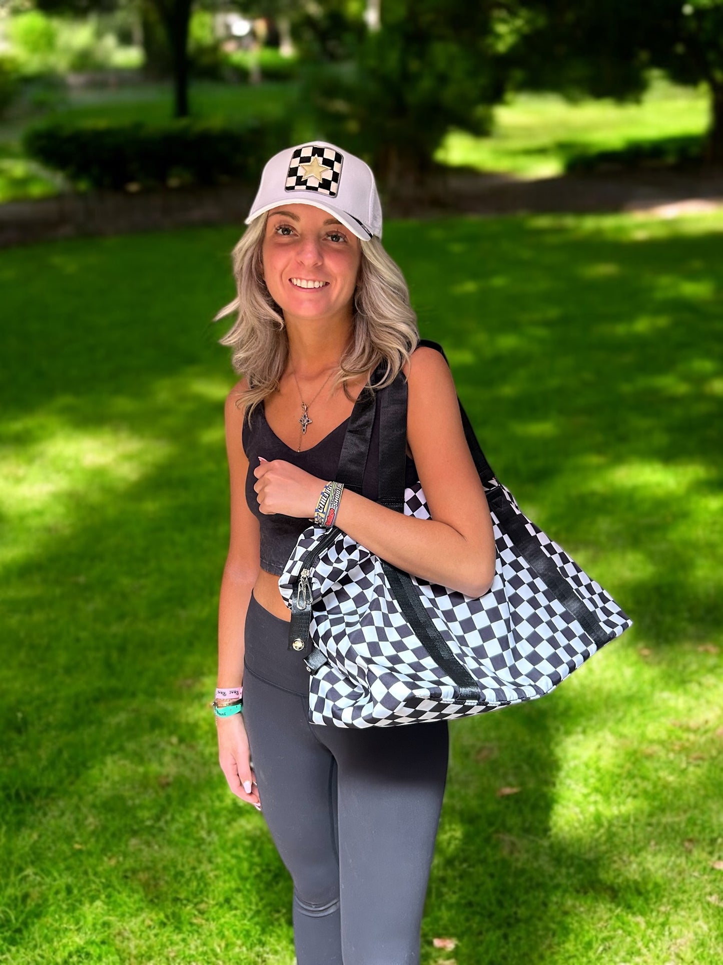 Checkered Race Day Duffle Bag