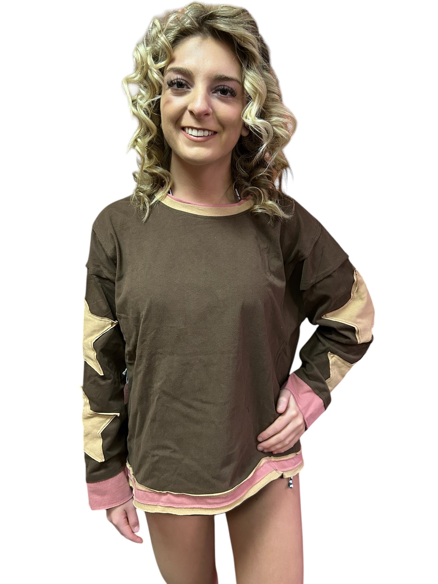 Long Sleeve Shirt w Star Patches