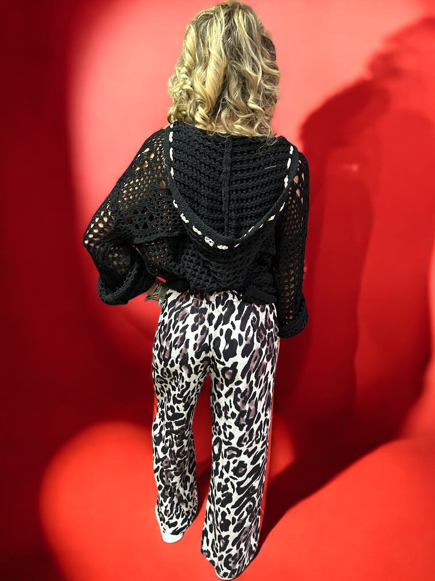 Leopard Print Wide Leg Pants