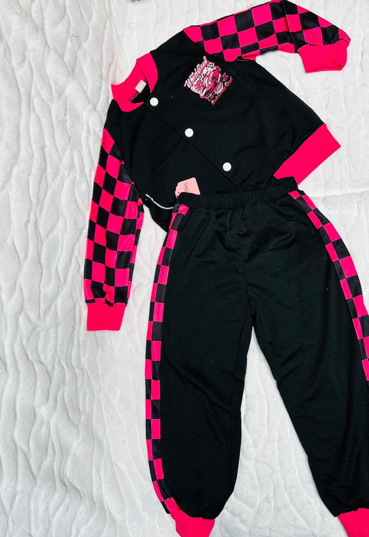 Toddler Checkered Print Classic Outfit Set