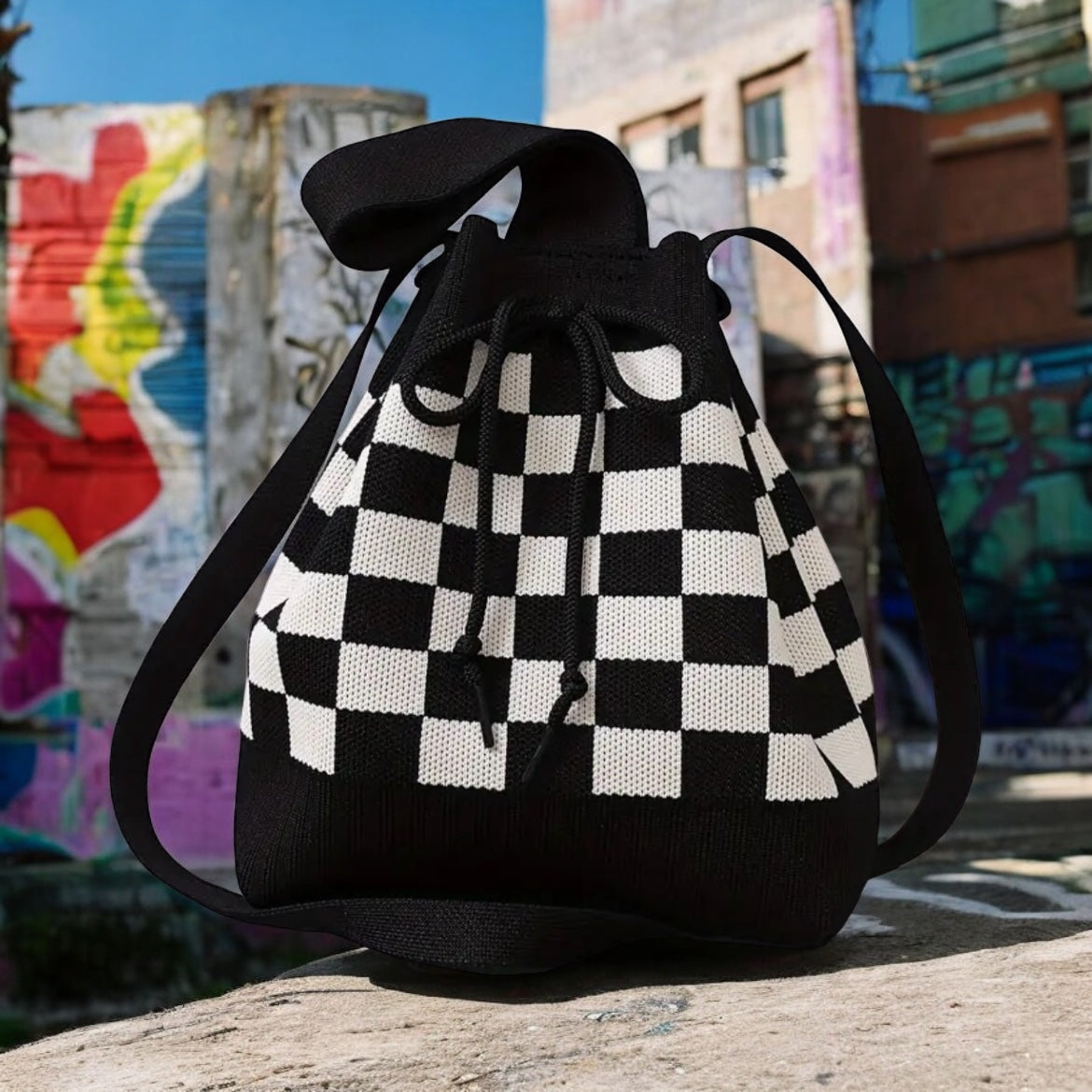 Checkered Crossbody Bag