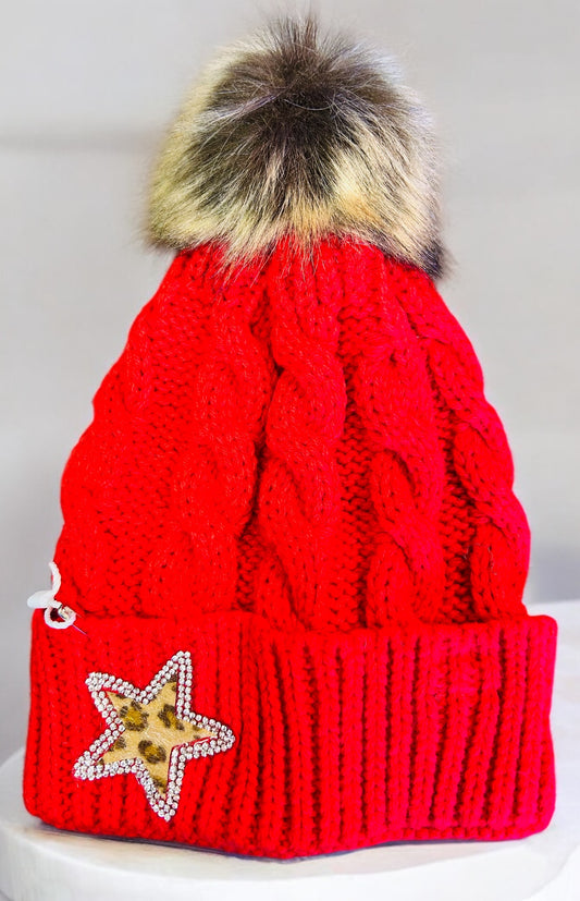 Custom Cheetah Star Beanie