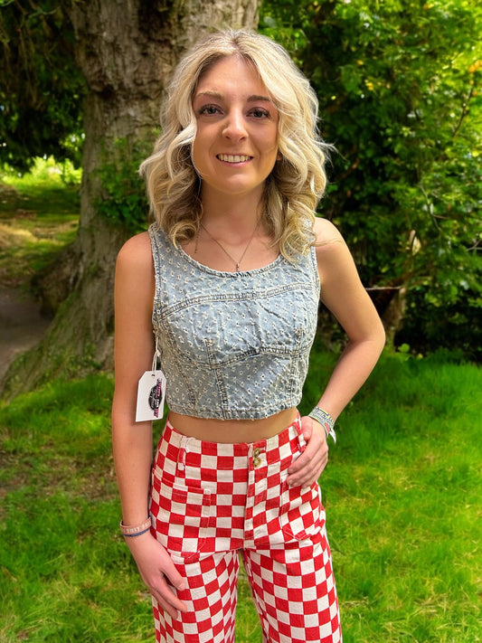 Denim Cropped Top