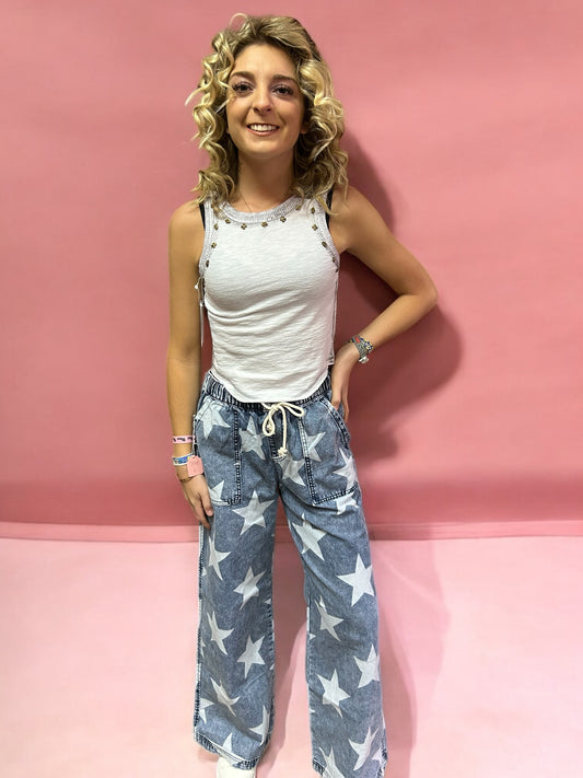 Denim Star Wide Leg Jeans